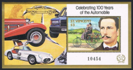 St Vincent 1048-1051sheets,MNH.Mi Bl.50-53. Automotive Pioneers & Vehicles,1987. - St.Vincent (1979-...)