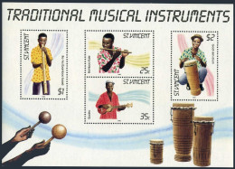 St Vincent 848a,MNH.Michel Bl.18. Traditional Musical Instruments,1985. - St.Vincent (1979-...)