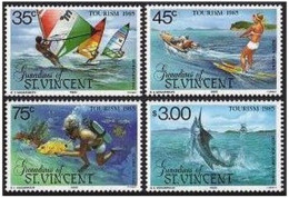 St Vincent Gren 484-487,MNH.Michel 397-400. Tourism 1985.Fishing,Scuba Diver. - St.Vincent (1979-...)