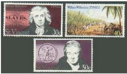 St Vincent 353-355,MNH. William Wilberforce,1973.Abolition Of Slavery. - St.Vincent (1979-...)