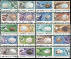 St Vincent Gren 133-152, MNH. Michel 132-151. Birds And Eggs 1978. - St.Vincent (1979-...)