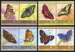 St Vincent Union 194-197 Ab Pair,MNH.Michel 94-101. Butterflies 1985. - St.Vincent (1979-...)