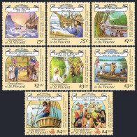 St Vincent Gren 596-605,MNH.Mi 587-596,Bl.34-35. Great Explorers,1988.Ships,Map. - St.Vincent (1979-...)