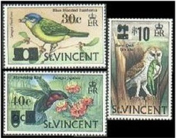 St Vincent 364-366,MNH.Michel 343-345. Birds Euphonia,Carib,Barn Owl.Value 1973. - St.Vincent (1979-...)