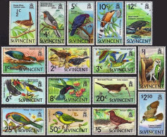 St Vincent 279-294, MNH. Mi 258-273. Birds 1970. House Wren, Heron, Bullfinches, - St.Vincent (1979-...)