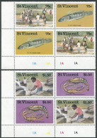 St Vincent 984-985 Ab Blocks,MNH.Michel 1008-1011. Fishing,Crayfish,1986. - St.Vincent (1979-...)
