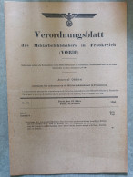 39/45 Verordnungsblatt Des Militärsbefehlshaber In Frankreich. Journal Officiel. 19 Mars 1941 - Documentos