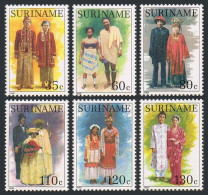 Surinam 801-806, MNH. Michel 1252-1257. Traditional Wedding Costumes, 1988. - Surinam