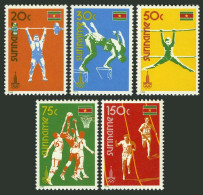 Surinam 552-556, MNH. Mi 905-909. Olympics Moscow-1980. Weight Lifting, Diving, - Suriname