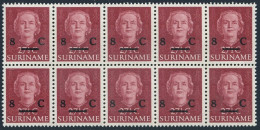 Surinam 271 Block/10,MNH.Michel 365. Queen Juliana,new Value,1958. - Surinam
