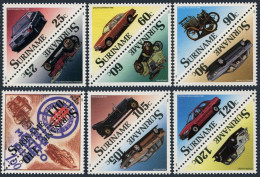 Surinam 831-842a Pairs,MNH.Michel 1294-1305. Classic And Modern Automobiles,1989 - Surinam