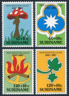 Surinam B356-B359, MNH. Mi 1210-1213. Girl Guides-40, 1987. Mushroom,Clover,Camp - Suriname