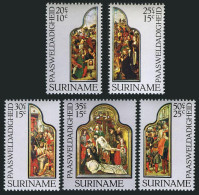 Surinam B236-B240, MNH. Michel 759-763. Easter 1977. Triptyck By Jan Moataert. - Surinam