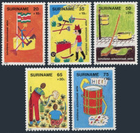 Surinam B294-B298,B298a, MNH. Mi 997-1001, Bl.35. Child Welfare 1982. Drawings. - Suriname