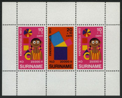 Surinam B189a, MNH. Michel Bl.12. Child Welfare 1972. Stage Of Education. - Suriname