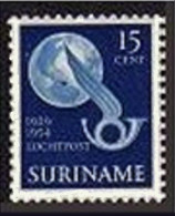 Surinam C27, MNH. Michel 346. Airmail Service-25. Globe, Post Horn. 1954. - Surinam