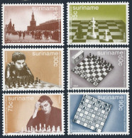 Surinam 689-694, 693a, MNH. Mi 1100-1105,Bl.38. Chess Championship 1984. Karpov - Surinam