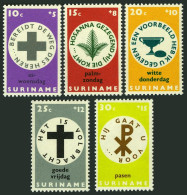 Surinam B142-B146, MNH. Michel 533-537. Easter Charities 1968. Symbols. - Suriname