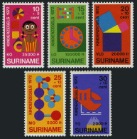 Surinam B187-B191,B189a, MNH. Mi 638-642,Bl.12. Welfare 1972. Stage Of Education - Surinam