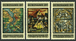 Surinam 359-361, MNH. Mi 545-547. 1st Synagogue, Western Hemisphere In 1685.1968 - Suriname