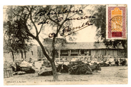 AFRIQUE OCCIDENTALE SOUDAN FRANCAIS ARRIVEE D'UN CONVOI DE VIVRES A NIORO TIMBRE HAUT SENEGAL NIGER 1920 - Mali