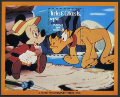 Turks & Caicos 470, MNH. Michel Bl.28. Walt Disney, Pluto, 1981. - Turks & Caicos (I. Turques Et Caïques)