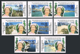 Turks & Caicos 978-985, 987, MNH. Queen Elizabeth II Accession To Throne, 1992. - Turks & Caicos (I. Turques Et Caïques)