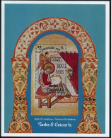 Turks & Caicos 417,MNH.Mi Bl.18. Christmas 1979. St Matthew,Book Of Lindisfarne. - Turks & Caicos (I. Turques Et Caïques)