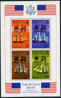 Turks & Caicos 314a Sheet, MNH. Michel Bl.6. USA-200, 1976. Ships. - Turks & Caicos