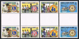 Turks & Caicos 452-455 Gp,MNH. Mi 498-501. Serving Community,1980. Lions,Rotary, - Turcas Y Caicos