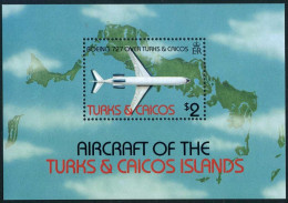 Turks & Caicos 539, MNH. Michel 609 Bl.40. Aircraft 1982. Boeing 727-200. - Turks & Caicos (I. Turques Et Caïques)