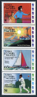 Turks & Caicos 555-558a Strip, MNH. Mi 425-428. Commonwealth Day 1983. Sailing, - Turks & Caicos