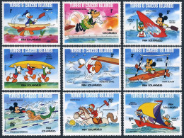 Turks & Caicos 619-627, MNH. Olympics Los Angeles-1984. Disney Characters. - Turks- En Caicoseilanden