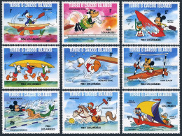 Turks & Caicos 619-627, MNH. Olympics Los Angeles-1984. Disney Characters. - Turks E Caicos