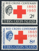 Turks & Caicos 139-140, MNH. Michel 181-182. Red Cross Centenary, 1963. - Turcas Y Caicos