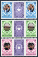 Turks & Caicos 486-488 Gutter,489, MNH. Royal Wedding 1981. Lady Diana, Charles. - Turks & Caicos (I. Turques Et Caïques)