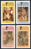 Turks & Caicos 481-484, 485, MNH. Michel 537-540, Bl.31. Pablo Picasso, 1981. - Turks & Caicos (I. Turques Et Caïques)