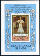 Turks & Caicos 440,sheet, 441, MNH. Queen Mother Elizabeth, 80th Birthday, 1980. - Turks E Caicos