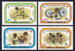 Turks & Caicos 355-358,359, MNH. Michel 400-403, Bl.12. Commonwealth Games 1978. - Turcas Y Caicos