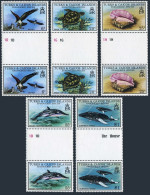 Turks & Caicos 380-384 Gutter, MNH. Mi 425-429. Osprey, Turtle, Shell, Dolphin, - Turks & Caicos (I. Turques Et Caïques)