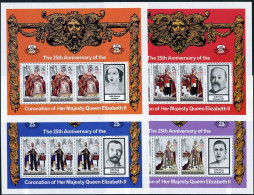 Turks & Caicos 342-345 Sheets,346,MNH. Mi 385-388C,Bl.10. British Monarchs,1978. - Turks & Caicos (I. Turques Et Caïques)