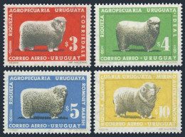 Uruguay C304-C307, Hinged. Michel 1070-1073. Uruguayan Sheep Raising, 1967.Rams. - Uruguay