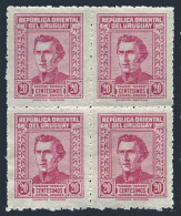 Uruguay 577 Block/6,MNH.Michel 626. General Jose Artigas,redrawn 1951. - Uruguay