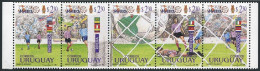 Uruguay 1578 Ae Strip,MNH. Mi 2096-2100. America Cup Soccer Championships, 1995. - Uruguay