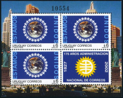 Uruguay 1953a 3/label Sheet, MNH. We Are United,2002. - Uruguay