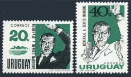 Uruguay 717-718, MNH. Michel 1003-1004. Benito Nardone, President. 1965. - Uruguay