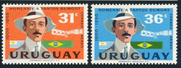 Uruguay C193-C194, MNH. Mi 839-840. Alberto Santos-Dumont, Brazilian Aeronaut, - Uruguay