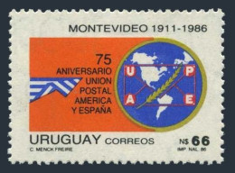 Uruguay 1257, MNH. Mi 1787. Postal Union Of America & Spain UPAE, 75th Ann. 1988 - Uruguay