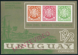 Uruguay 834, MNH. Michel 1256 Bl.16. Stamp Day 1972. Stamps On Stamp  - Uruguay