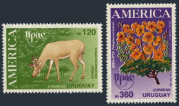 Uruguay 1355-1356, MNH. Michel 1878-1879. UPAEP 1990. Odocoileus. Peltophorum.  - Uruguay